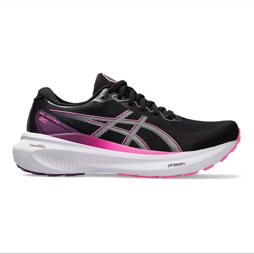 EUC Women's Asics Gel-Kayano 30, Black/Lilac Hint, 8 Medium US